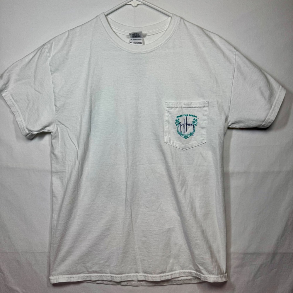 Gildan Guy Harvey Rock The Ocean Tortuga Music Festival Graphic Tee‎ Sz Medium